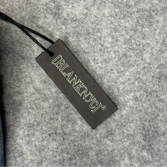 NWT Blank NYC Baxter Super High Waist Ripped Raw Hem Straight Leg Jeans Sz: 30 - Picture 13 of 15